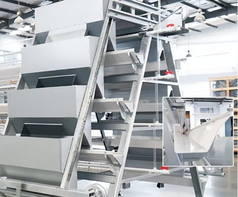 H 타입 4 차원 치킨 케이지 자동 가축 배터리 케이지 가축 장비